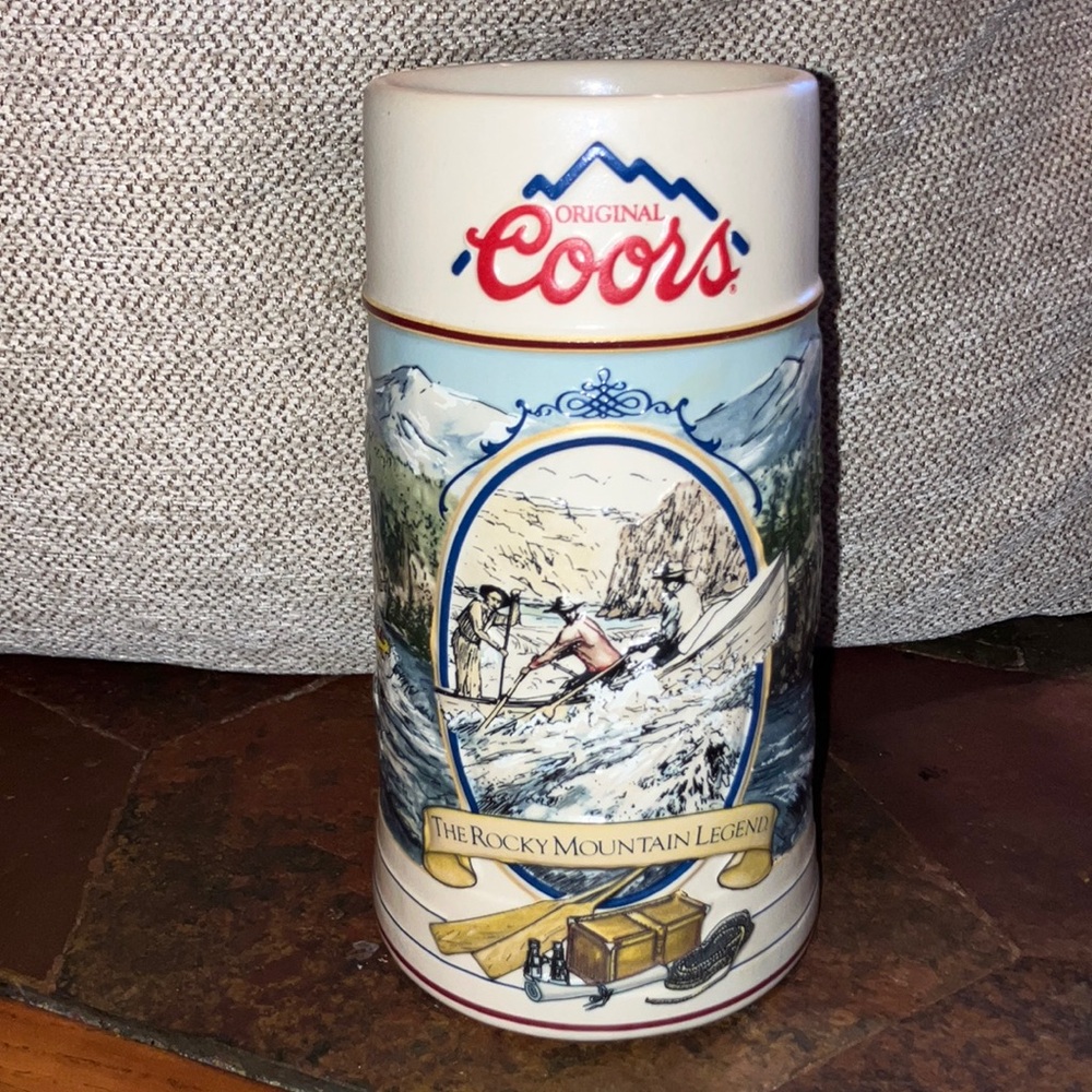 1992 Coors Beer Stein Rocky Mountain Legend‎ Series Beautiful Textured Scenery